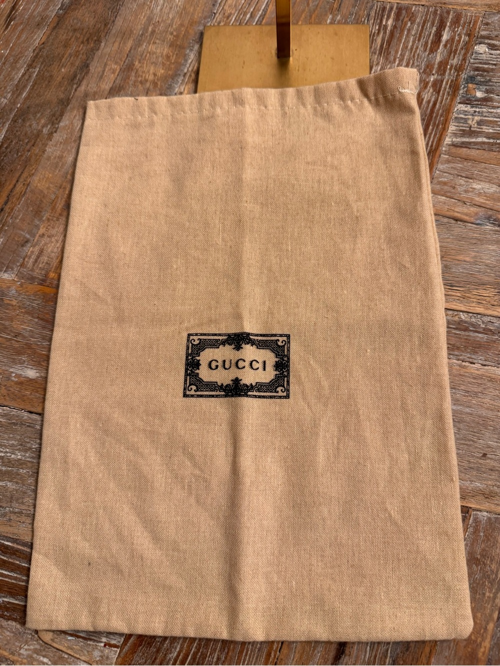 Gucci Beige Canvas Logo Dust Bag